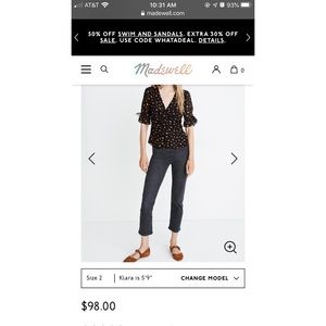 Madewell Silk Daylight Tie-Sleeve Top